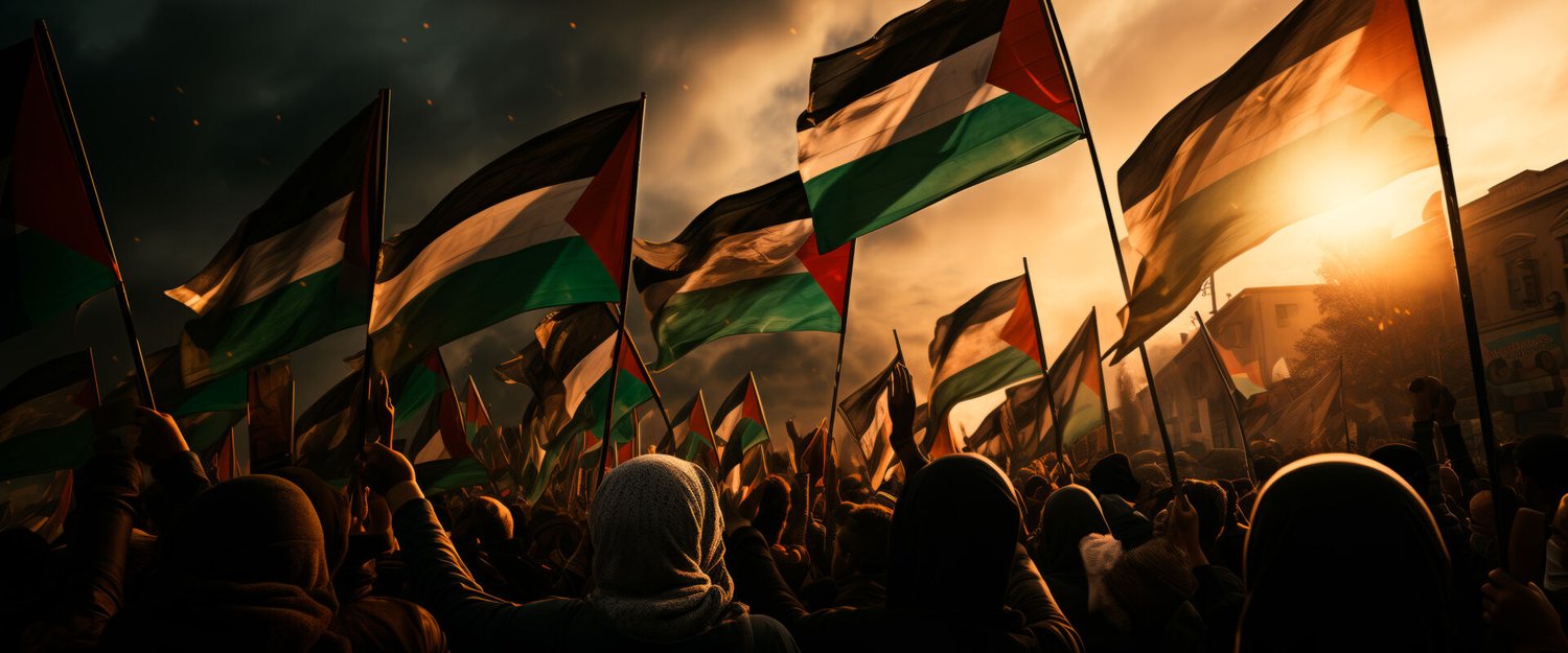 Bantuan Palestina/AI Generated Image