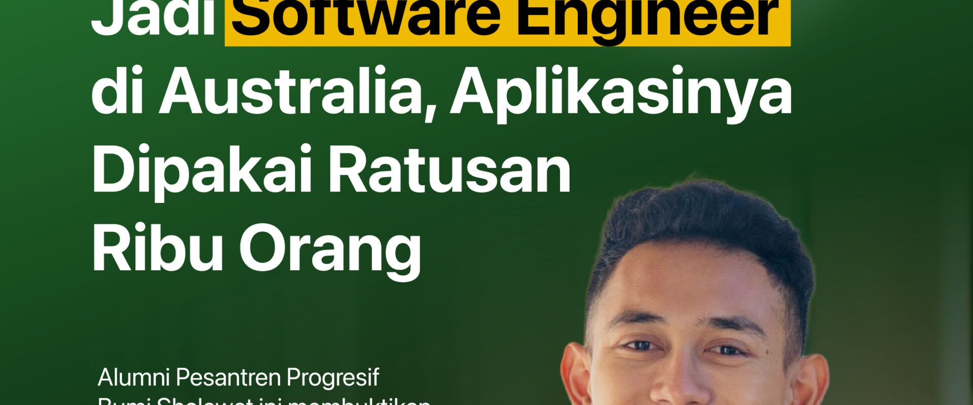 Foto Nafis Azizi Riza, santri Sidoarjo yang kini menjadi software engineer di Australia.